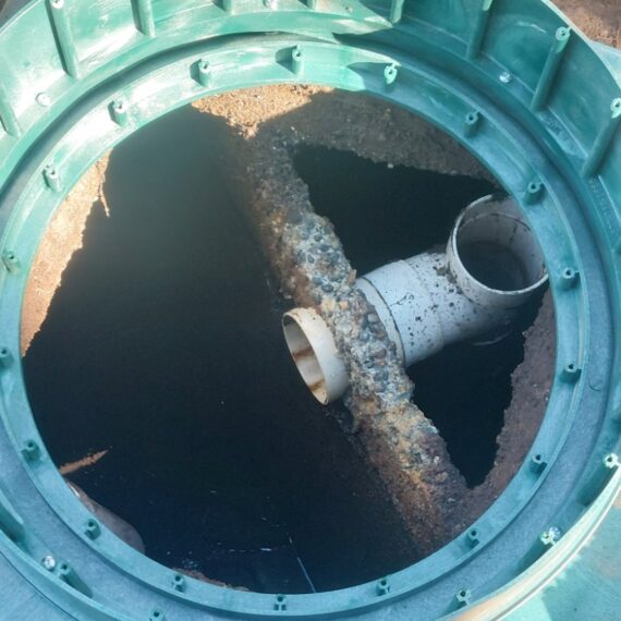 Decommissioned Septic Tank Prepard For Removal